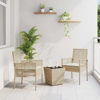Zahradní bistro set 3 pcs Béžová polyratan IM_3334959