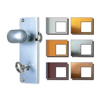 Zámek na plastové shrnovací dveře ODSTÍN: stříbrná 385/STR