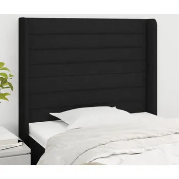 Čelo postele typu ušák černé 103x16x118/128 cm textil IM_3119712