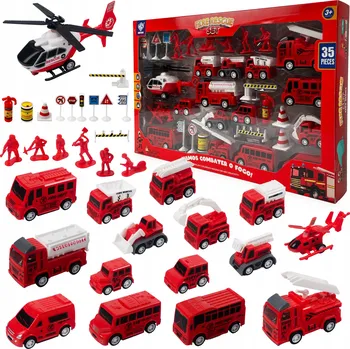 autíčko Sada Hasiči Autíčka Hasičské vozy Autka s pohonem 35 ks