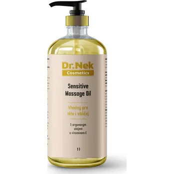 Masážní přípravek Dr.Nek Sensitive masážní olej s pumpičkou s arganovým olejem a vitamínem E 1l