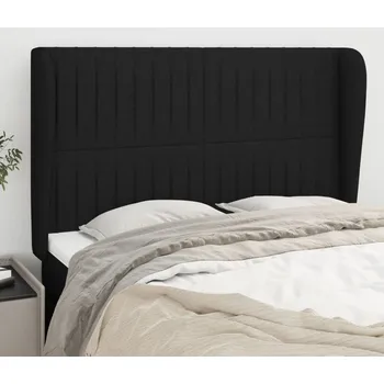 Ložnice Čelo postele typu ušák černé 147x23x118/128 cm textil IM_3118194