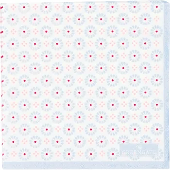 Papírový ubrousek GreenGate Papírový ubrousek Narina Pale Blue malý