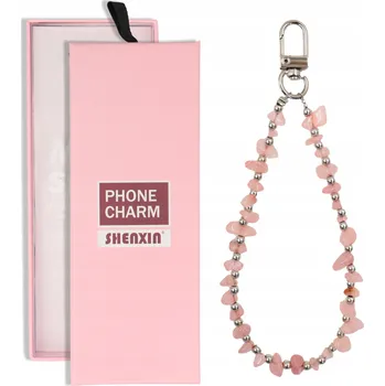 Přívěsek Přívěsek na Telefon Klíče Růžové Kamínky s Kuličkami Y2K