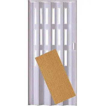 Interiérové dveře PETROMILA plastové shrnovací dveře LUCIANA dub PROVEDENÍ: PLNÉ, ŠÍŘKA: 73cm 2371/73C/PLN