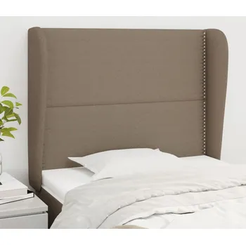 Čelo postele typu ušák taupe 103x23x118/128 cm textil IM_3117810