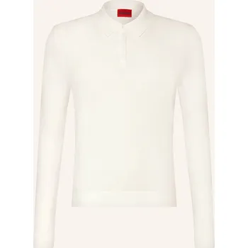 Pánská móda Hugo Pánská Úpletová Polokošile San Pippo Slim Fit, režná, S