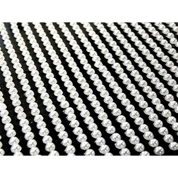 samolepka Samolepky 3D, půlperličky, KRÉMOVÁ, 3 mm/arch 27x10cm, 1ks