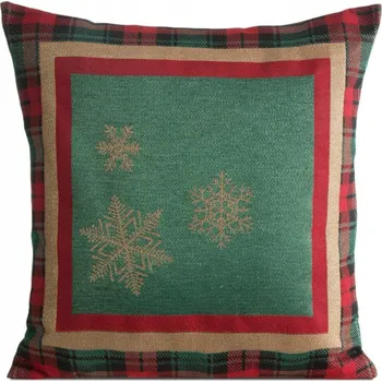 Povlečení POVLEČENÍ NA POLŠTÁŘEK GOBELÍN ZELENÉ HVĚZDY 45x45 cm (+/- 5%)