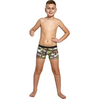 Chlapecké oblečení Young chlapecké boxerky Cornette Camper šedé velikost 158/164