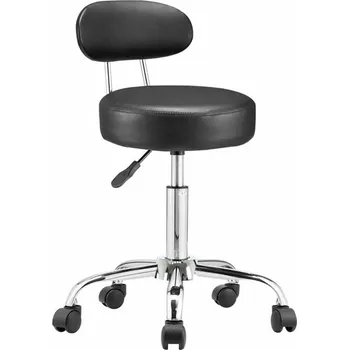 Jídelní židle Kosmetická židle s opěrkou zad, černá