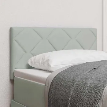 LED hlavová deska s čelo Světle šedá 80 cm Umělá kůže IM_3338181