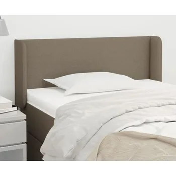 Čelo postele typu ušák taupe 93 x 16 x 78/88 cm textil IM_3118474