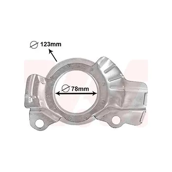 Brzdový kotouč Ochranný plech proti rozstřikování, brzdový kotouč VAN WEZEL 8314371