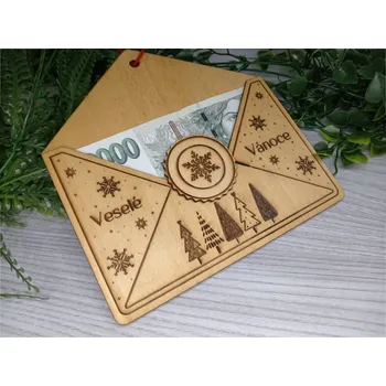 Obálka Originální dárková obálka na peníze – Veselé Vánoce!