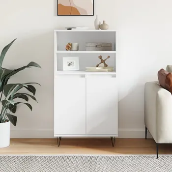 Organizace kuchyně Skříň highboard bílá 60 x 36 x 110 cm kompozitní dřevo IM_831484