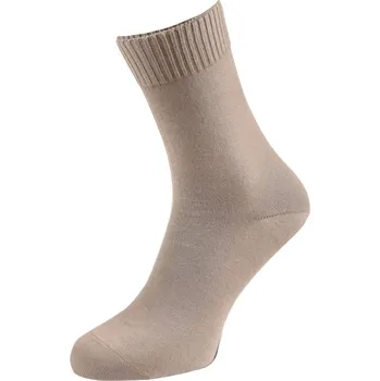 Pánské ponožky KNITVA 100% bavlněné zdravotní ponožky s volným lemem, silné - 5 párů béžová střední 42