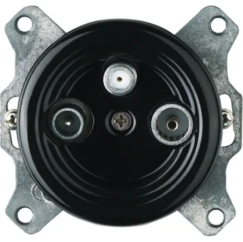 Elektrická zásuvka Porcelánová TV/SAT AX-BL zásuvka bez rámečku, černá