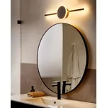 LED nástěnná lampa na obrazy, černá kovová akrylová koupelnová zrcadlová lampa, moderní design Beliani