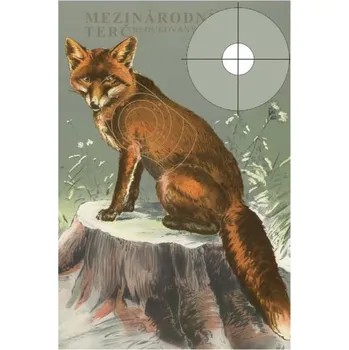 Terč na sportovní střelbu Terč mezinárodní redukovaný na 50 m - liška