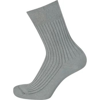 Pánské ponožky KNITVA Klasické bavlněné ponožky FAJAN šedá světlá 35