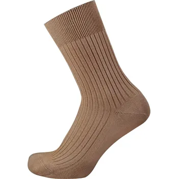 Pánské ponožky KNITVA Klasické bavlněné ponožky FAJAN - 10 párů béžová tmavá 43