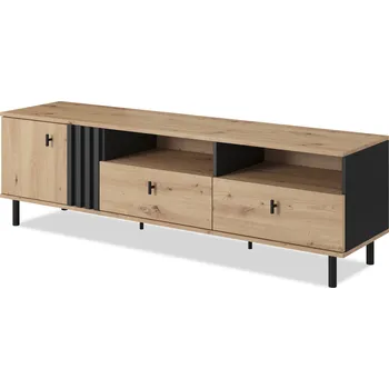 Televizní stolek Široká TV skříňka dub artisan antracit GERO