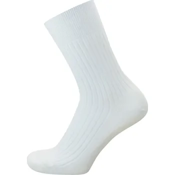 Pánské ponožky KNITVA Klasické bavlněné ponožky FAJAN - 10 párů bílá 51