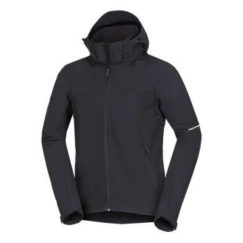 Pánská softshellová bunda Northfinder Pánská cestovní softshellová bunda 3L s odnímatelnou kapucí ANTONI, černá, XL