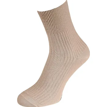 Pánské ponožky KNITVA Dámské 100% bavlněné zdravotní ponožky - 5 párů béžová střední 39