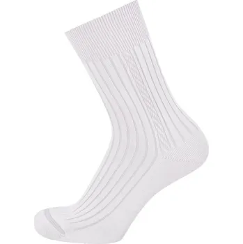Pánské ponožky KNITVA Pánské bavlněné ponožky KAREL - 5 párů bílá 41