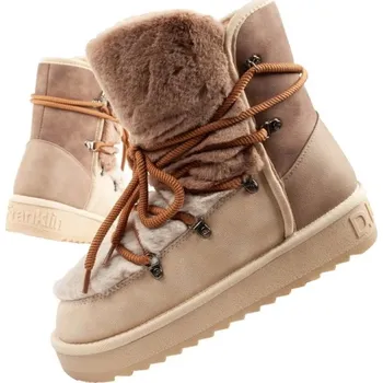 Dámská sportovní obuv D.Franklin sněhule dámské zimní módní kožešinové zateplené hnědé béžové vysoké dámské 37