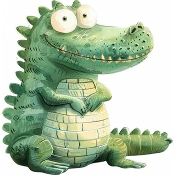 Textilní nažehlovací páska Nažehlovačka Krokodýl - 12 x 12 cm