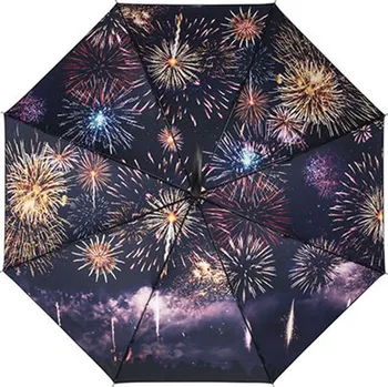 Deštník Fare Automatický holový deštník FA1193 Black-Fireworks 105 cm
