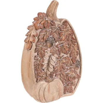 Dýně - dekorace s osvětlením, magnesium, imitace dřeva - KEO085