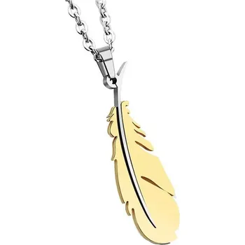 Přívěsek Přívěsek z chirurgické oceli - Zlaté pero - Model BEZ ŘETÍZKU (pouze přívěsek)