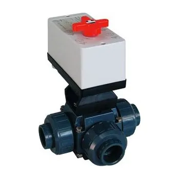 Poolservis Bazénový elektrický třícestný ventil (T-tvar) 50 mm – S4 Praher (230V)