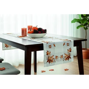 ubrus Ubrus celoroční, Podzimní listí, bílý