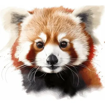 Nášivka Nažehlovačka Panda červená hlava - 20 x 18 cm