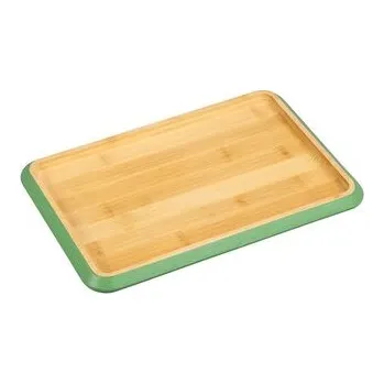 Stolování Servírovací tác se zeleným okrajem, 30,5 x 20 x 2 cm, bambus KESPER 58371