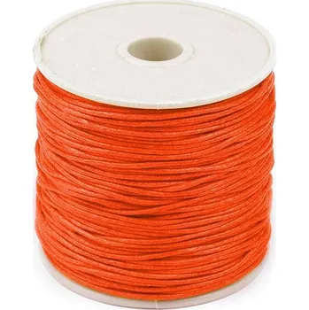 Příze Šňůra bavlněná Ø0,8 mm voskovaná Varianta: 4 oranžová, Balení: 1 ks