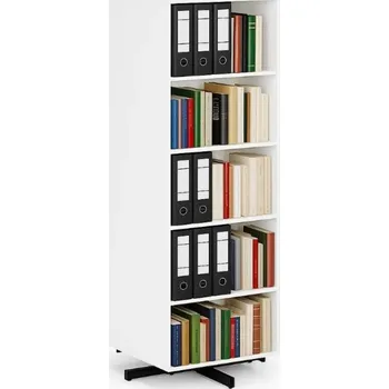 Dílna B2B Partner Otočný regál, 680×680×1932 mm, 2x 5 polic, bílá