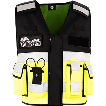 Korntex Bonn Reflexní vesta pro speciální jednotky KX040 Signal Yellow-Black one size