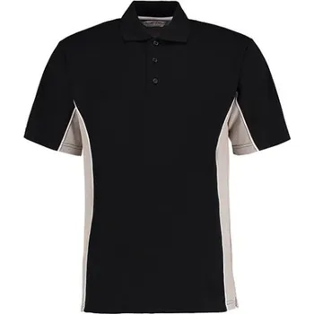 Kustom Kit Pánské polo triko KK475 Black-Grey -Solid 3XL