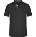 James&Nicholson Pánská polokošile JN964 Black-Black XL