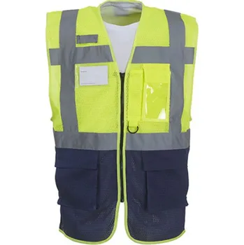 reflexní vesta Yoko Reflexní multifunkční vesta HVW820 Hi-Vis Yellow-Navy 3XL