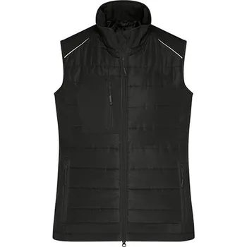 Dámská vesta James&amp;Nicholson Dámská softshellová vesta JN1821 Black-Black L