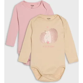 Kojenecký body Sinsay - Sada 2 bavlněných body - béžová - 9147C-08X - 9147C-08X-74