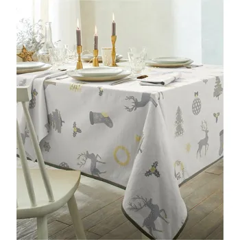 ubrus Blancheporte Ubrus s potiskem vánočních motivů režná/šedá obdélník 150x300 cm