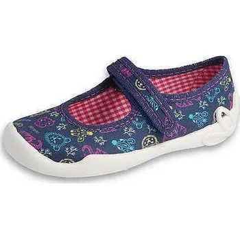 Dívčí bačkory BEFADO dívčí balerínky 114X530 modré 26